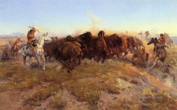 El americano occidental envolvente Charles Marion Russell Pinturas al óleo